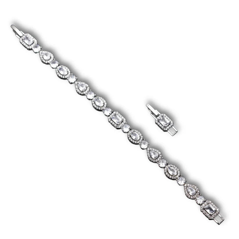 Multi Stone Bracelet - Silver