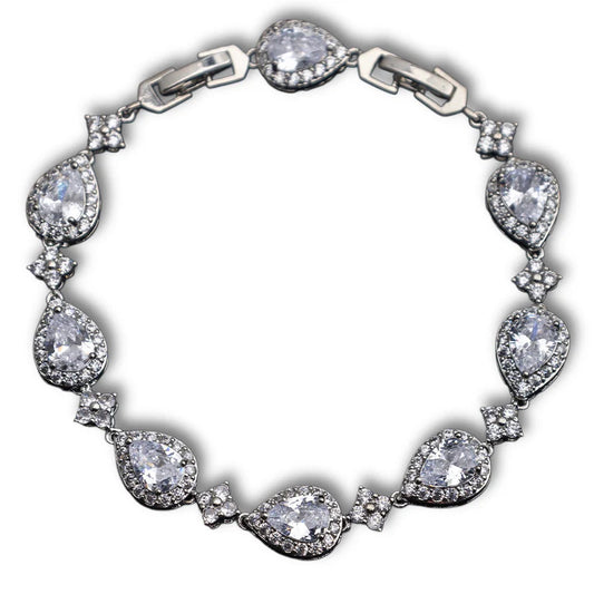 Star Tear Drop Bracelet - Silver