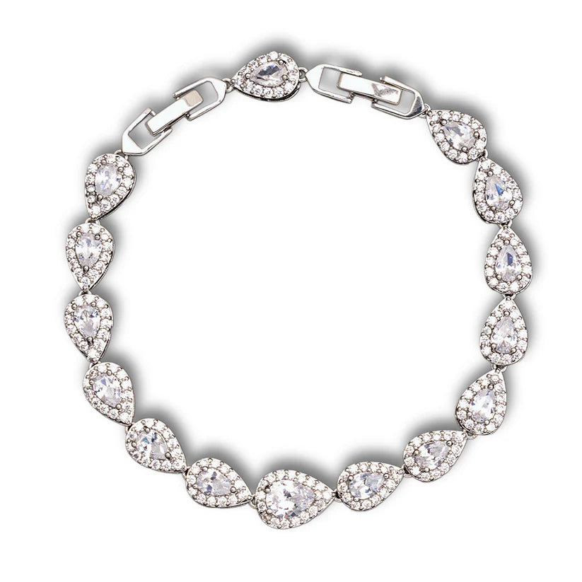 Tear Drop Bracelet - Silver