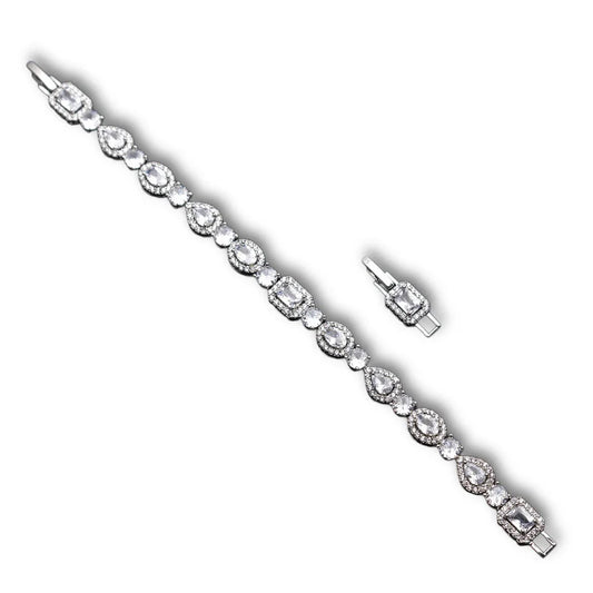 Multi Stone Bracelet - Silver